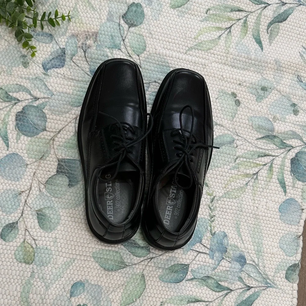 Classic Black Leather Men's Dress Shoes